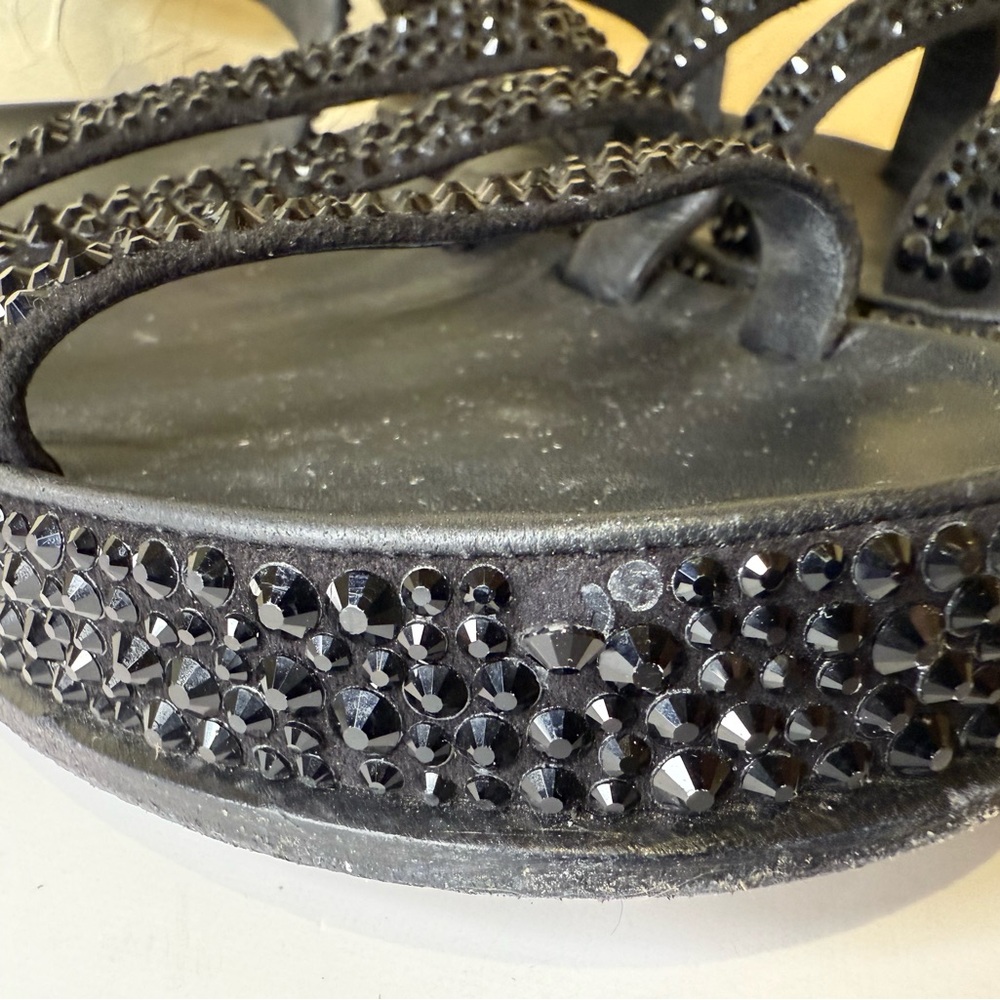 CHANEL Black Embellished Sandals - Picture 2 of 9